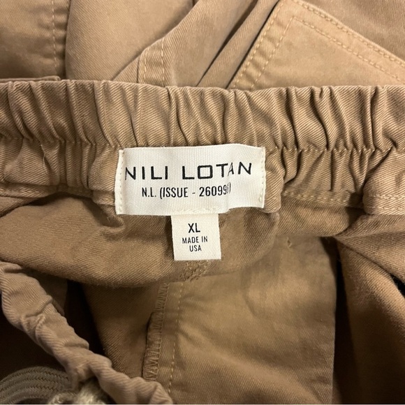 NILI LOTAN Walker Drawstring Pants in Tan - Picture 8 of 10